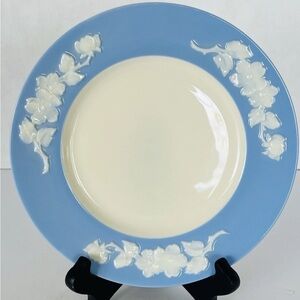 RARE Lenox Apple Blossom Blue Salad Plate 8.25" W/Embossed Flowers PERFECT COND!